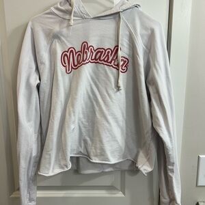 Original Retro Brand White Hoodie with Red Nebraska Logo